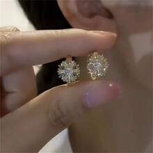 2023 耳環,設計師奢華雪花設計,可搭配任何服裝而不褪色 - 金色 - 查看 7