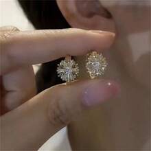 2023 耳環,設計師奢華雪花設計,可搭配任何服裝而不褪色 - 金色 - 查看 3