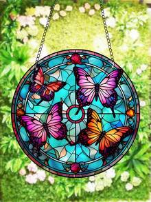 1個蝴蝶圖案捕夢網 - 藍色 - 查看 3