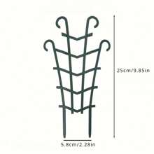 4 PCS Trellis For Potted Plants, Garden Trellis For Climbing Plants, DIY Garden Mini Superposed Potted Plant Support Plastic Pot Plant Support Garden Trellis For Potted Climbing Plants Vine Is Used To Support And Shape Potted Plants, Support Tender Branches And Flowers, Shape Shaping, Prevent Lodging, And Increase Ventilation - Army Green - View 2