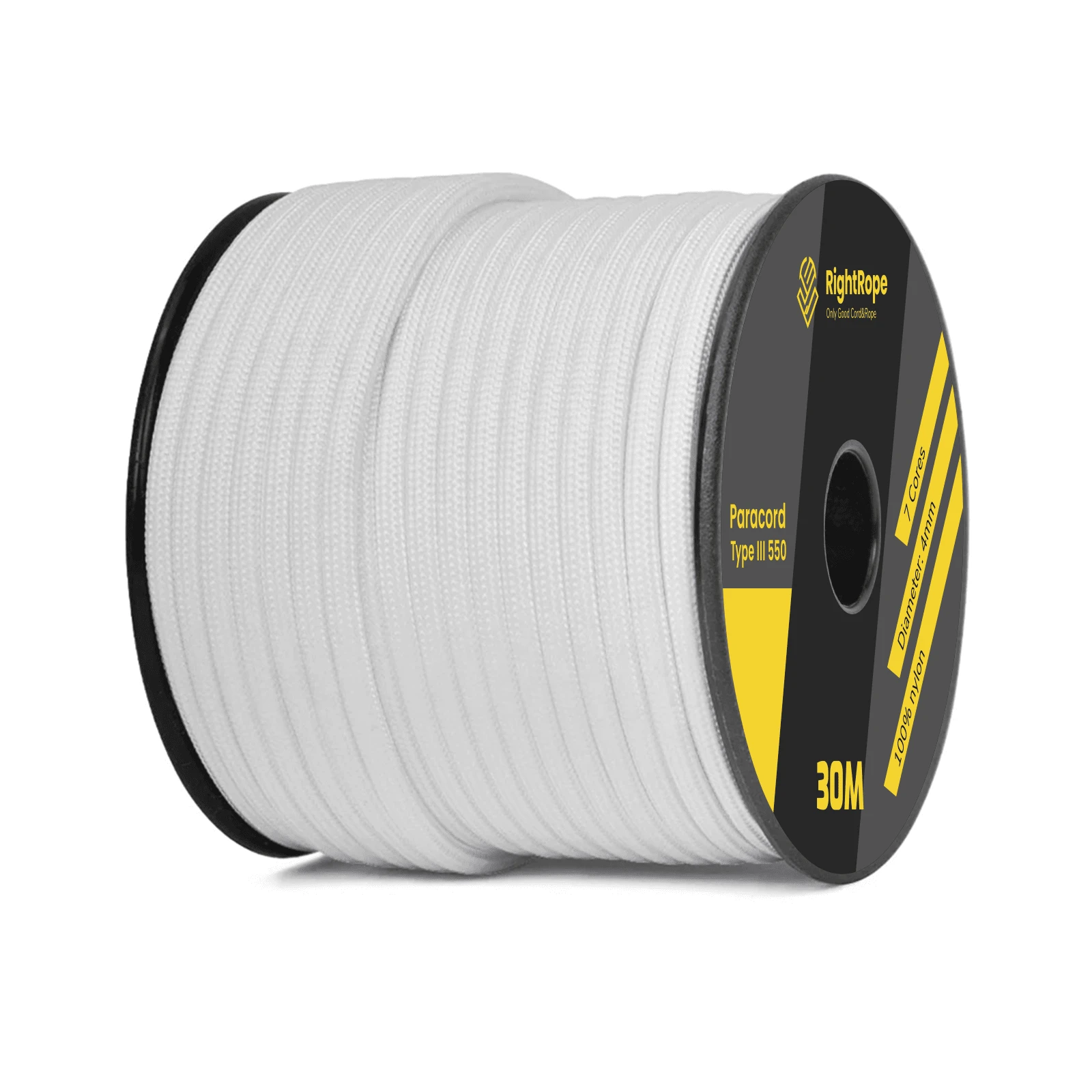 100 Nylon Rope 7 Strand 4mm 50ft 100ft Type III Parachute Cord 550 For