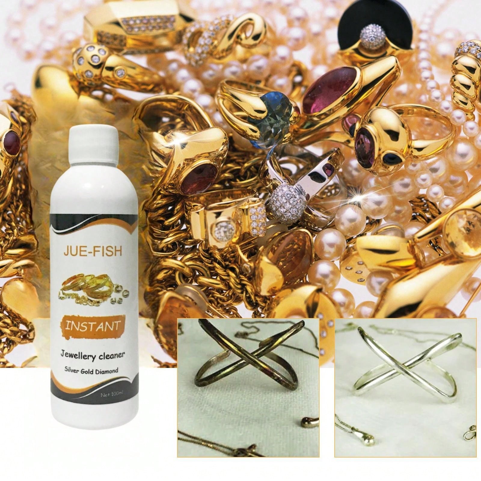 Jewelry Cleaning Solution For Removing Stains And Maintaining Gold ...