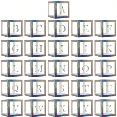 1PC Transparent Letter Ba.By Shower Box Birthday Wedding Custom Name Balloon Box 1st Birthday Party Decorations Ki.Ds Ba.Byshower/Honey/Sweetheart/Darling,Christmas Decorations Large Transparent Box,Decorations For Holiday Party Decorations, Home Decor, Fireplace Decor,Ba//By Shower Box