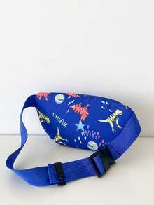 兒童卡通恐龍印花腰包,適合孩子攜帶零用錢,男孩 - 寶藍色 - 查看 5
