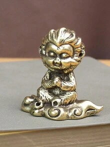 1個純銅打坐如來齊天大聖桌上裝飾,創意猴王人物擺件,桌上裝飾,創意卡通猴子香爐,茶寵,微型物品,微型雕像,黃銅裝飾品,黃銅裝飾品,黃銅雕像,黃銅擺件,黃銅動物雕像 - 銅色 - 查看 3