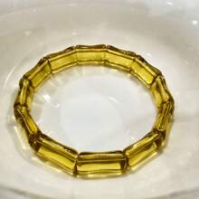 1個清透的竹形珠子手鍊,適合女性日常佩戴 - 黃色 - 查看 5