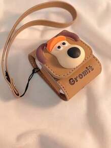 Cartoon 3d Dog-Shaped Leather Earphone Case Compatible With Airpods 1/2, Airpods Pro, Airpods 3, Airpods Pro (2nd Generation) For AirPods1/2 AirPods Pro - Brown - View 10