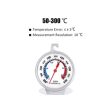 1入組烤箱溫度計,烘焙高溫金屬烤箱溫度計,烘焙烤箱底部式指針溫度計,迷你刻度板立式溫度計,50-300℃烤箱溫度計,廚房小物品,便宜物品 - 銀色 - 查看 3