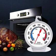 1入組烤箱溫度計,烘焙高溫金屬烤箱溫度計,烘焙烤箱底部式指針溫度計,迷你刻度板立式溫度計,50-300℃烤箱溫度計,廚房小物品,便宜物品 - 銀色 - 查看 1