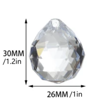 10pcs 3*2.6cm Hotel Stage Hanging Crystal Bead Wedding Ceiling Decoration Bead - Transparent - View 2