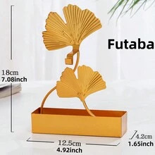 1入銀杏葉掛式蚊香盤托座鐵藝金色,家居室內裝飾 - 金色 - 查看 5