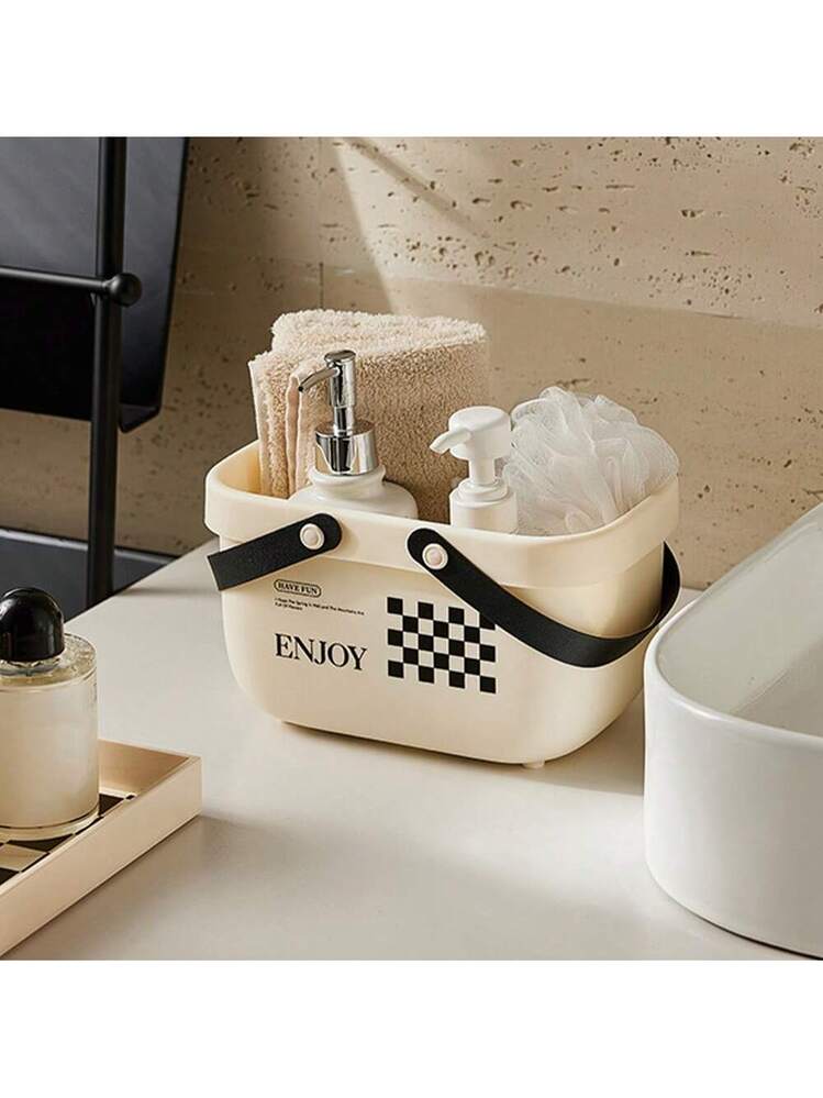 Portaspazzolino da parete per bagno con coperchio, 5 scomparti