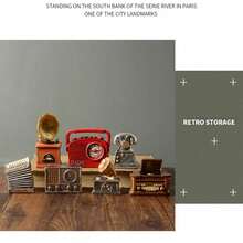 1pc Vintage Polyresin Miniature Decor, For Photography Props, Desk Decoration, Room Ornament, Tabletop Display - Black - View 6