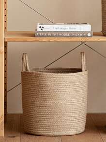 1 件小中大黄麻篮，衣物收纳篮，家用洗衣篮，收纳篮，编织收纳篮，家庭整理和收纳用品，适用于浴室卧室客厅宿舍礼服裤子鞋子牛仔裤靴子裙子洗衣篮，洗衣篮浴室收纳篮，篮子，收纳篮，可折叠洗衣篮 - 棕色 - 查看 9