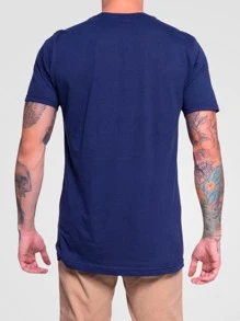 Men T-Shirts - Màu xanh hải quân - Xem 3