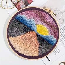 Diy Embroidery Kit For Scenic View, Set Of 2, Multicolor - Multicolor - View 3