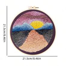 Diy Embroidery Kit For Scenic View, Set Of 2, Multicolor - Multicolor - View 5