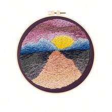 Diy Embroidery Kit For Scenic View, Set Of 2, Multicolor - Multicolor - View 4