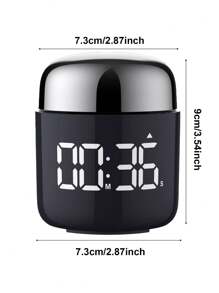 Herramienta De Gestión De Tiempo Del Temporizador De Cuenta Regresiva Giratorio Led Creativo, Función De Cuenta Regresiva Y Cuenta Ascendente - Negro - Ver 6