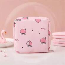 1 szt Kobiecy Podkładka Torba , Damski Produkty , Sanitariaty Serwetki Torebka do przechowywania , Torebka  Z Śliczny Wzór Przenośny Torba do przechowywania podpasek , Kosmetyczka , Damski Menstruacyjny Akcesoria , Podróż Kemping Na Świeżym Powietrzu Wędrówka Menstruacyjny Akcesoria - Niebieski - Zobacz 4