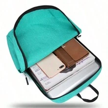 1pc Outdoor Backpack, Waterproof, Wear-Resistant & Breathable, Large Capacity, Suitable For Travel, Camping, Business, Student Use, Multiple Compartments For Storage - Teal Blue - View 8