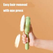 1pc Pet Hair Brush Shaped As Magic Wand - Green - View 8