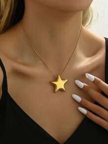 LIEBEIRIS 1件18k鍍金3d不鏽鋼項鍊