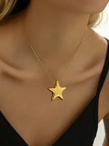 LIEBEIRIS 1件18k鍍金3d不鏽鋼項鍊