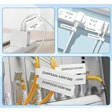 NIIMBOT Thermal Label Maker Paper 0.5"4.3" Stickers Waterproof Tear-Resistant Replacement For D11/D110 Label Printer Office&Home Cable 65 Labels/Roll (White) - White - View 5