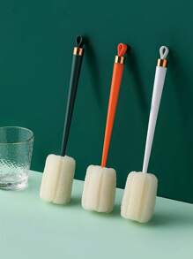 1支家用長柄海綿頭塑料杯刷（顏色隨機） - 彩色 - 查看 7