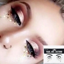 Pegatinas Desechables Doradas Para La Cara Con Diseño Clásico De Estrella Para Fiestas - Dorado - Ver 2