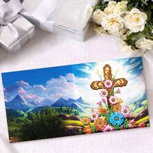 8 件裝鑽石畫卡 5d Diy 美麗真誠元素、等鑽石畫套件鑽石藝術卡供工藝朋友成人卡片製作 15*30 厘米 - 彩色 - 查看 5