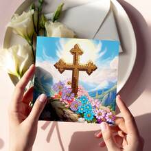 8 件裝鑽石畫卡 5d Diy 美麗真誠元素、等鑽石畫套件鑽石藝術卡供工藝朋友成人卡片製作 15*30 厘米 - 彩色 - 查看 9