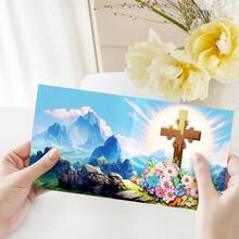 8 件裝鑽石畫卡 5d Diy 美麗真誠元素、等鑽石畫套件鑽石藝術卡供工藝朋友成人卡片製作 15*30 厘米 - 彩色 - 查看 7