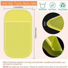 6pcs Anti-Skid Diamond Painting Sticky Tools, Sticky Gel Pads, 5.6 X 3.3 Inches Universal Anti-Skid Mat For Tray, 5d Diamond Embroidery Accessories Suitable For Children Or Adults - Multicolor - View 4