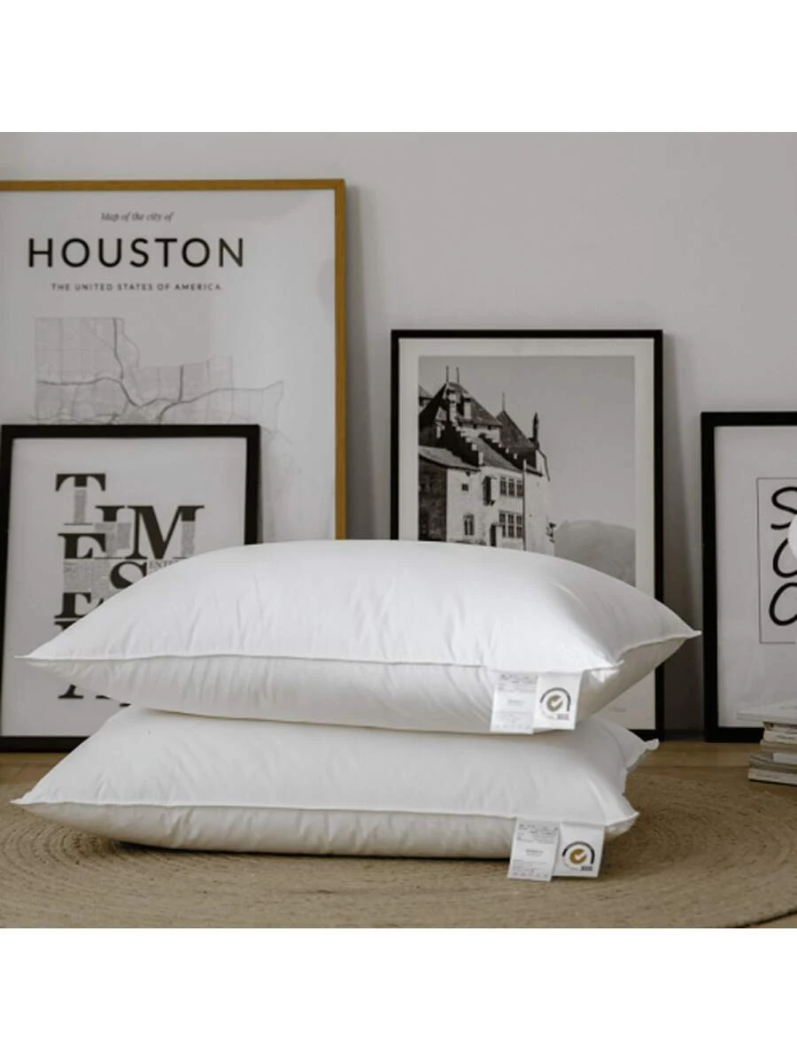 Khách sạn Gối Và Nhà  Gối Có thể giặt được Và Kháng khuẩn Và Chế tạo Của Lông vũ - trắng - Xem 1