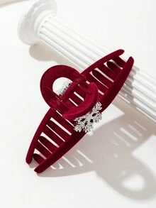 1 件女士植绒雪花发夹，优雅休闲风格适合日常聚会 - 彩色 - 查看 2