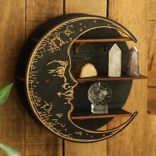 1個掛壁木質櫥架,極簡設計家居裝飾,適合節日牆飾和貯物 - 彩色 - 查看 2