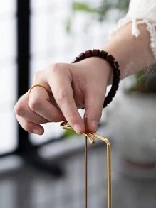 1入組木質香薰架，香薰燃燒器，帶香薰架的灰蕊盤，翻轉香薰架，用於家居裝飾，瑜珈，水療和冥想 - 彩色 - 查看 9