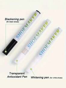 1pc Black Color Anti-Oxidation Pen For Touch- On White Or Black Sneakers, Repairs, Color Restoration, De-Yellowing And Whitening, For Women Men Sneakers Shoes, Casual Shoes,White Shoes