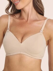 Wire-Free, Seamless, Thin & Full Coverage Nursing Bra With Soft Cup, 1pc