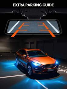 WOLFBOX 12" 4K Mirror Dash Cam Car Camera, 2160P Full HD Smart Rearview Mirror For Cars & Trucks, Front And Rear View Dual Cameras, Night Vision, Parking Assistance, Free 32GB Card & GPS - G840H - View 7