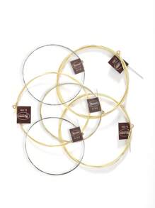 S213青銅吉他弦,6弦入組,適用於初學者和民間吉他手 - 黃色 - 查看 1