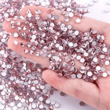 500 piezas de cristales planos de tamaño SS10 en Ab color cristal y transparente - perfectos para arte de uñas y decoración DIY, encantos de uñas, gemas de uñas y suministros de uñas. decoración uñas