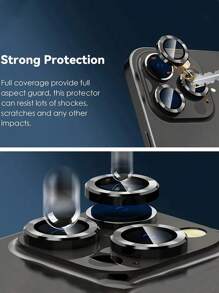9H 钢化玻璃金属环相机保护膜 - 保护您的兼容 Apple17/17Air/17pro/17promax/16/16pro/16plus/16promax/16 14 Pro（6.1 英寸）和 14 Pro Max（6.7 英寸），带有保护壳友好型防刮高清覆盖和金属环，提供最大程度的保护！ - 黑色 - 查看 5
