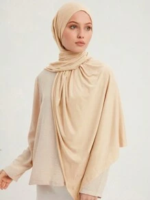 Classic Plain Color Scarf Style Headband Casual - Apricot - View 2