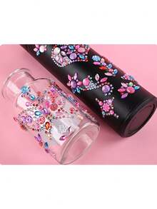 1 件女孩水鑽防風帽、保溫杯貼、手機殼 Diy 壓克力寶石貼 - 杏色 - 查看 3