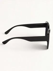 1 件装男士经典几何塑料设计时尚眼镜，适合旅行日常生活服装配饰 - 灰色 - 查看 4