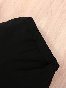 Valentine's Day Red & White Contrast Letter Print Long Sleeve Top And Solid Color Pants Set For Young Boy - Red - View 6