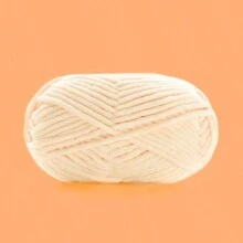 1入組50g手編毛線，冰條紋毛線，適用於DIY、圍巾、玩具、袋子、厚線鉤編服裝、冬季 - 杏色 - 查看 1